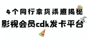 发卡网购买影视会员是怎么拿货的,是一手的吗? - 七天小栈-七天小栈